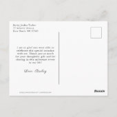 シンプルなブラックオンブレ写真 卒業おめでとうございます ポストカード (裏面)