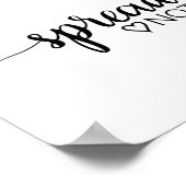 シンプルなブラックカリグラフィーが愛を広げる - 細菌を広げない ポスター (角)