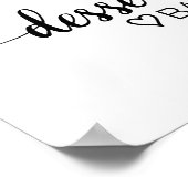 シンプルなブラックカリグラフィーデザートバーサイン ポスター (角)