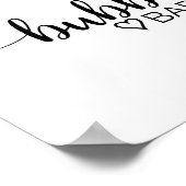 シンプルなブラックカリグラフィーバブルバーの看板 ポスター (角)