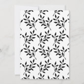 シンプルなブラックカリグラフィーフォーマルウェディング 招待状 (裏面)