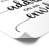 シンプルなブラックカリグラフィー封筒宛名記入看板 ポスター (角)