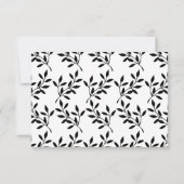 シンプルなブラックカリグラフィー結婚式の曲リクエスト (裏面)