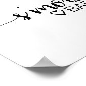 シンプルなブラックカリグラフィーS'moresバーサイン ポスター (角)