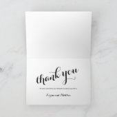 シンプルなブラックスクリプト | 結婚式のお礼カード サンキューカード (内部)