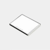 シンプルなブラックボーダー文房具 ポストイット (アングル)