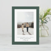 シンプルなブルンスウィックグリーンフレーム写真 シーズンカード (スタンド正面)