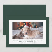 シンプルなブルンズウィックグリーン枠の写真 シーズンカード (正面/裏面)