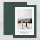 シンプルなブルンズウィックグリーン フレームの写真 シーズンカード (正面/裏面)
