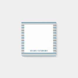 シンプルなブルーとグレーのストライプ ポストイット