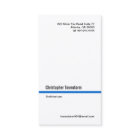 シンプルなブルーライン縦の名刺