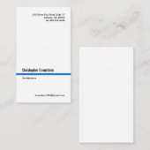 シンプルなブルーライン縦の名刺 名刺 (正面/裏面)