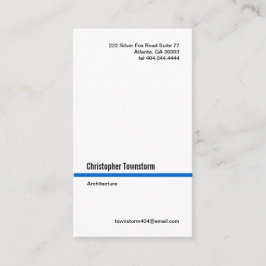 シンプルなブルーライン縦の名刺 名刺