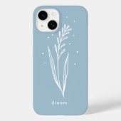 シンプルなブルー&ホワイトのお花のデザイン カスタマイズ可能 Case-Mate iPhoneケース (裏面)