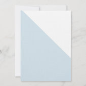 シンプルなブルー・ホワイト・ゴールドのモダンな初めての聖体拝領 招待状 (裏面)