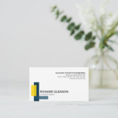 シンプルなブロックのコラムの構造のエンジニアリング 名刺 (スタンド正面)