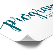 シンプルなプログラム | ティールアクア 任意のイベントテーブル ポスター (角)