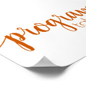 シンプルなプログラム | 秋のオレンジ色 イベント用テーブル ポスター (角)