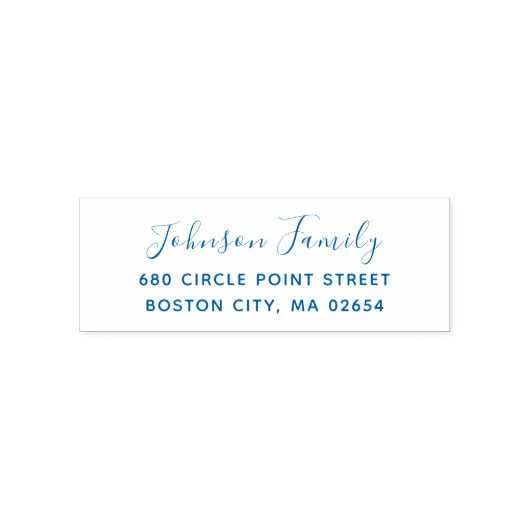 シンプルなプロフェッショナルまたはパーソナルな返送先住所 セルフインキングスタンプ (デザイン)