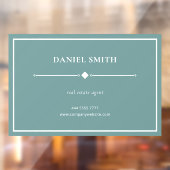 シンプルなプロフェッショナルオフィス ホワイトフレーム ティールグリーン ウィンドウサイン (シート2)