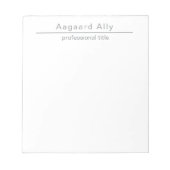 シンプルなプロフェッショナルカスタムビジネスノート帳 ノートパッド (正面)