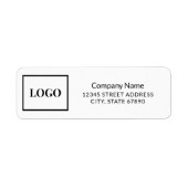 シンプルなプロフェッショナル会社ロゴ 住所 ラベル (正面)