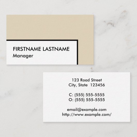 シンプルなプロフェッショナル名刺 名刺 (正面/裏面)