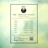 シンプルなプロフェッショナル歯アイコン歯科医営業時間 ウィンドウサイン (シート3)