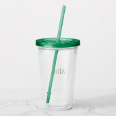 シンプルなプロフェッショナル ビジネスデザインの16oz クリア アクリルタンブラー (裏面)