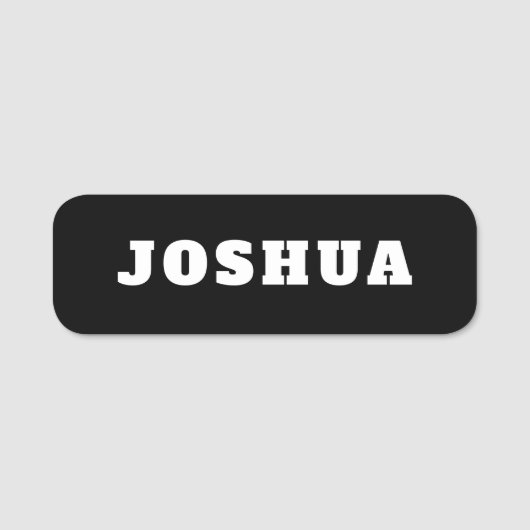 シンプルなプロフェッショナル ビジネス 企業 ブラック 名札 (正面)