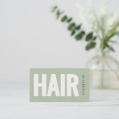 シンプルなヘアスタイリストQRコード 名刺 (スタンド正面)