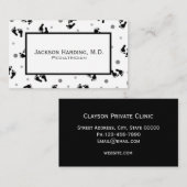 シンプルなベビーの足の小児科の名刺 名刺 (正面/裏面)