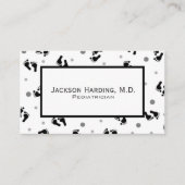 シンプルなベビーの足の小児科の名刺 名刺 (正面)