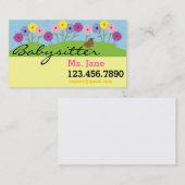 シンプルなベビーシッターの乳母の名刺 名刺 (正面/裏面)