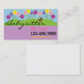 シンプルなベビーシッターの乳母の名刺 名刺 (正面/裏面)