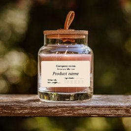 シンプルなベージュのミニマルデザイン ラベル