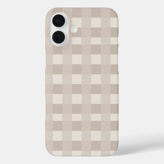 シンプルなベージュの市松模様デザイン Case-Mate iPhoneケース (裏面)