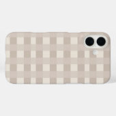 シンプルなベージュの市松模様デザイン Case-Mate iPhoneケース (裏面 (横))