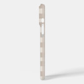 シンプルなベージュの市松模様デザイン Case-Mate iPhoneケース (裏面 / 左)