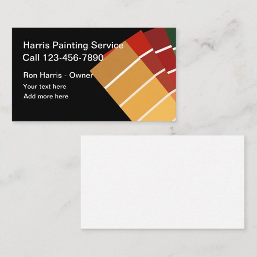 シンプルなペインターサービス 名刺 (正面/裏面)