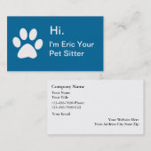 シンプルなペットグルーミングの名刺 名刺 (正面/裏面)