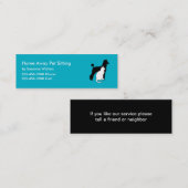 シンプルなペット付き添いの名刺 スキニー名刺 (正面/裏面)