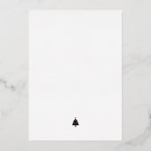 シンプルなホイル 私の初めてのクリスマス 赤ちゃん 誕生写真 箔シーズンカード (裏面)