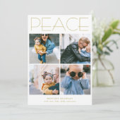 シンプルなホリデーカード - お気に入りの写真4枚を自由にカスタマイズ シーズンカード (スタンド正面)