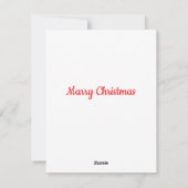 シンプルなホリデーカード シーズンカード (裏面)