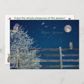 シンプルなホリデーカード シーズンカード (正面/裏面)