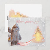 シンプルなホリデーカード シーズンカード (正面/裏面)