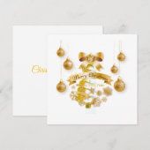 シンプルなホリデーカード シーズンカード (正面/裏面)