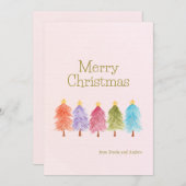 シンプルなホリデーカード シーズンカード (正面/裏面)