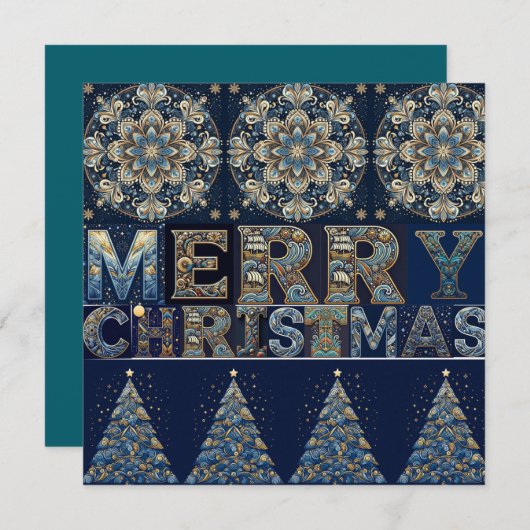 シンプルなホリデーカード シーズンカード (正面/裏面)